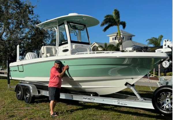 Richard with his 2024 Sea Hunt Escape 25